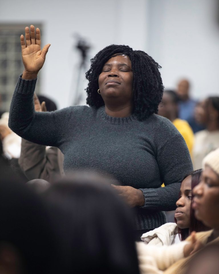 cop hands in worship